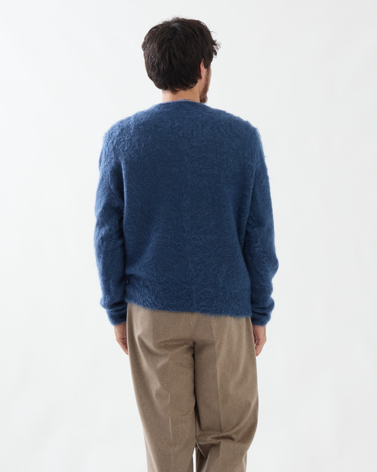 BRUSHED SUPER KID MOHAIR KNIT P/O