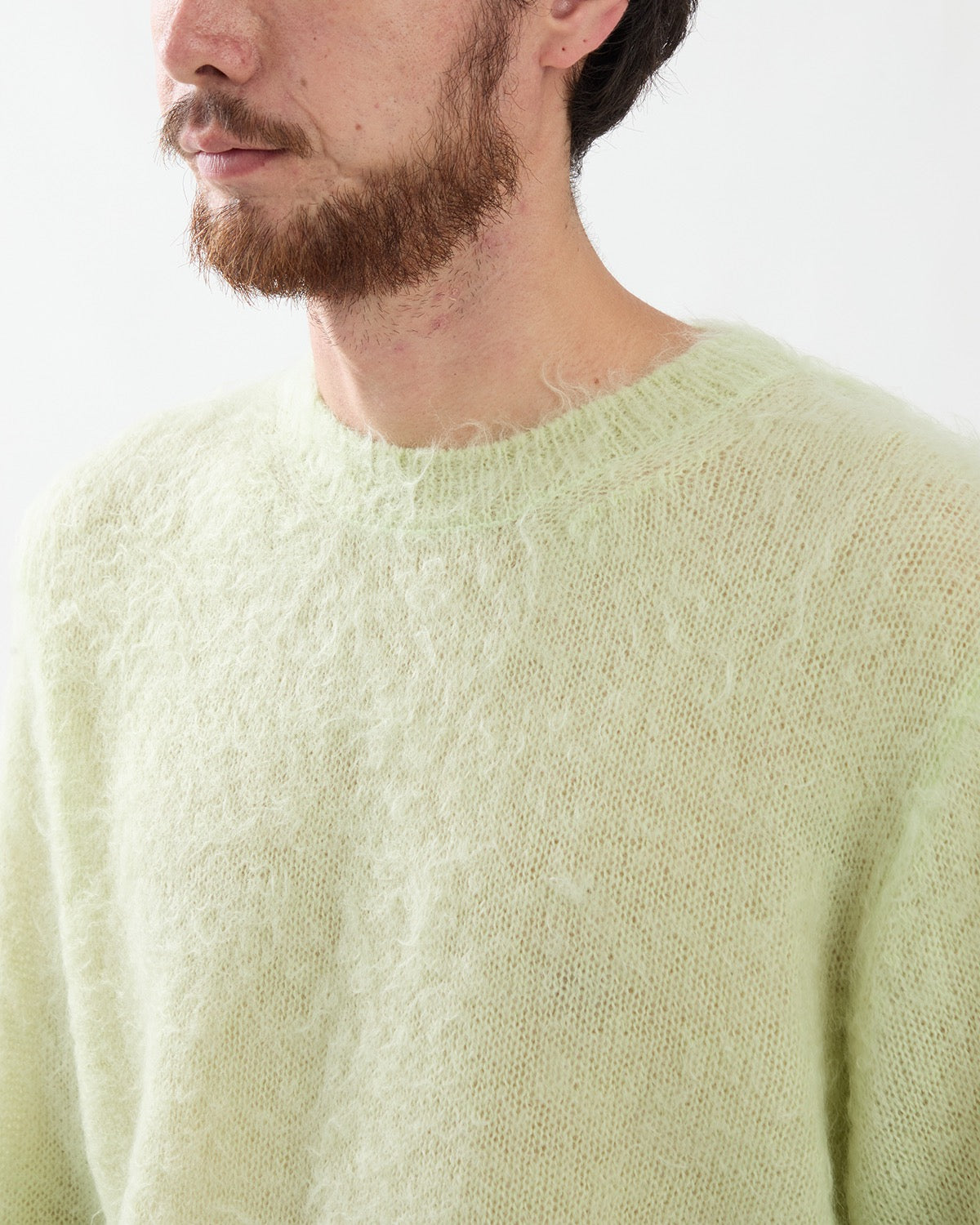 BRUSHED SUPER KID MOHAIR KNIT P/O