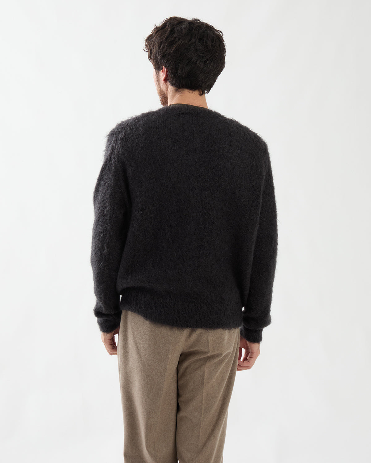 BRUSHED SUPER KID MOHAIR KNIT P/O