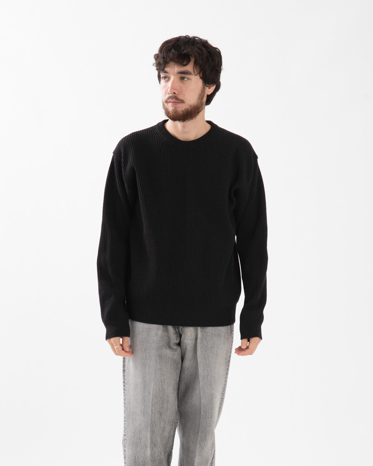 SUPER FINE WOOL RIB KNIT P/O