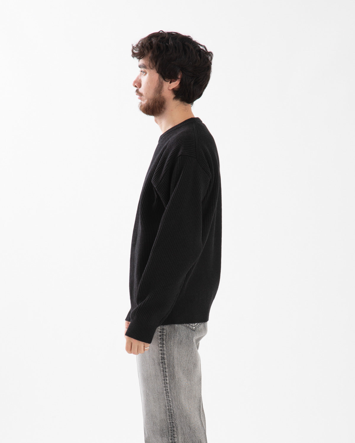 SUPER FINE WOOL RIB KNIT P/O