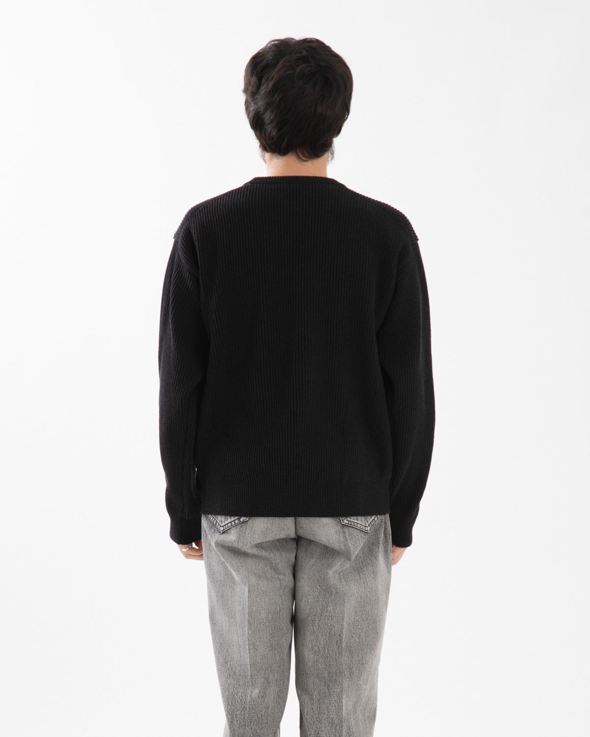 SUPER FINE WOOL RIB KNIT P/O