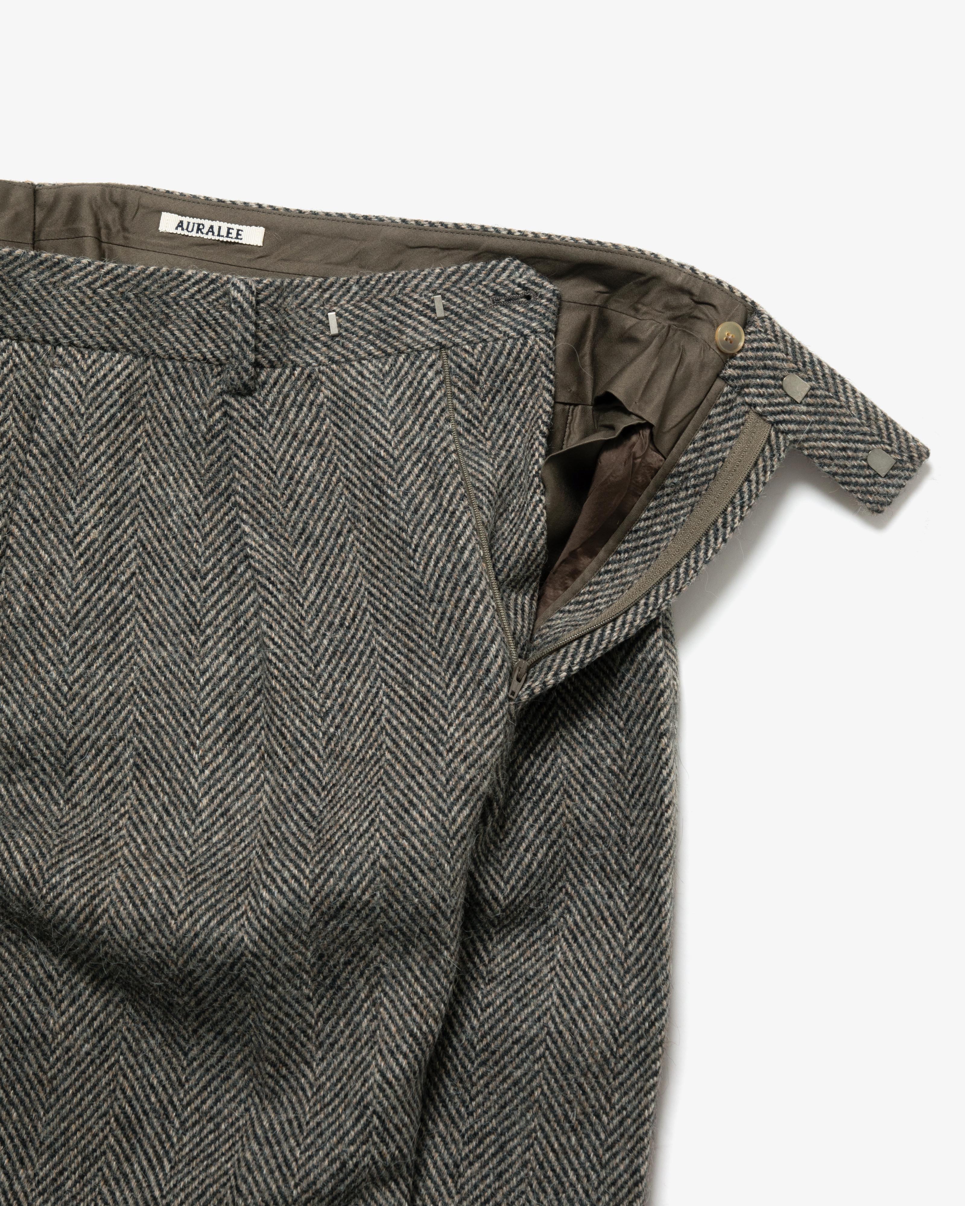 LAMA SHETLAND WOOL TWEED SLACKS