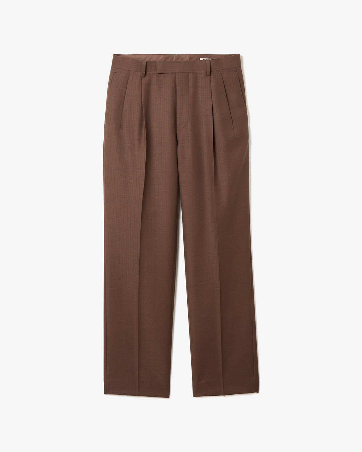 BLUEFACED WOOL TWO-TUCK SLACKS