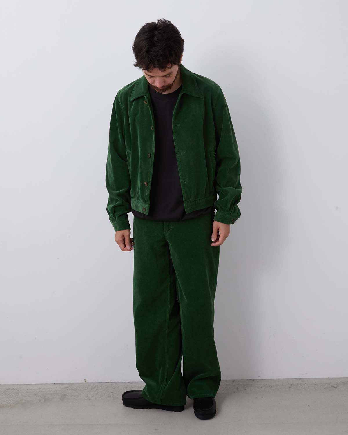 PIGMENT DYED FINX CORDUROY WIDE 5P PANTS