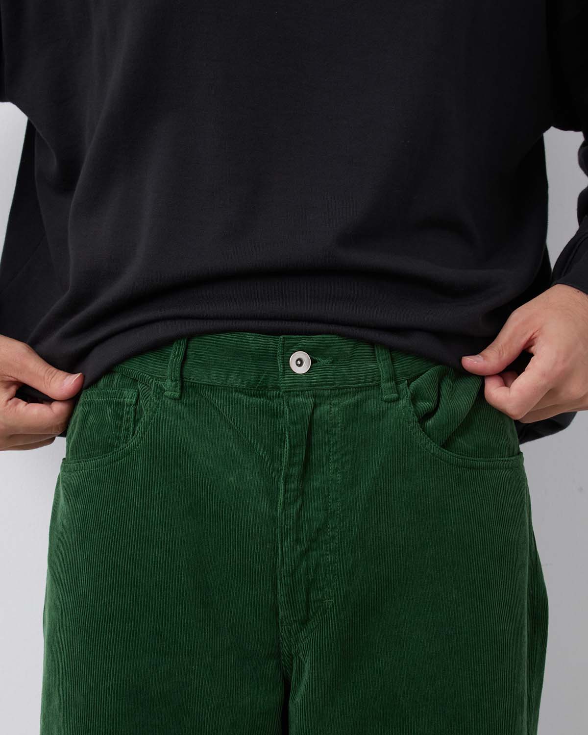 PIGMENT DYED FINX CORDUROY WIDE 5P PANTS