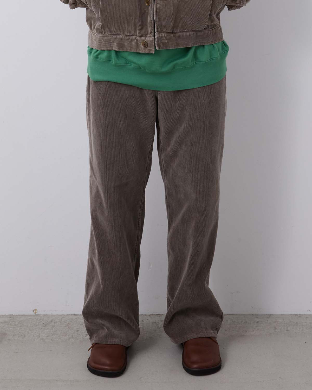 PIGMENT DYED FINX CORDUROY WIDE 5P PANTS