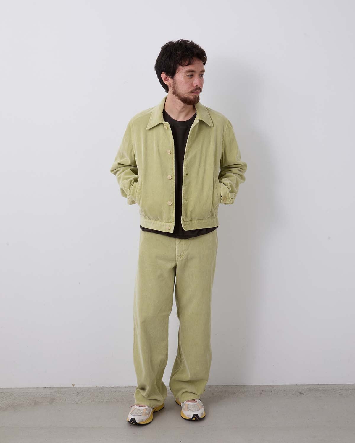 PIGMENT DYED FINX CORDUROY WIDE 5P PANTS