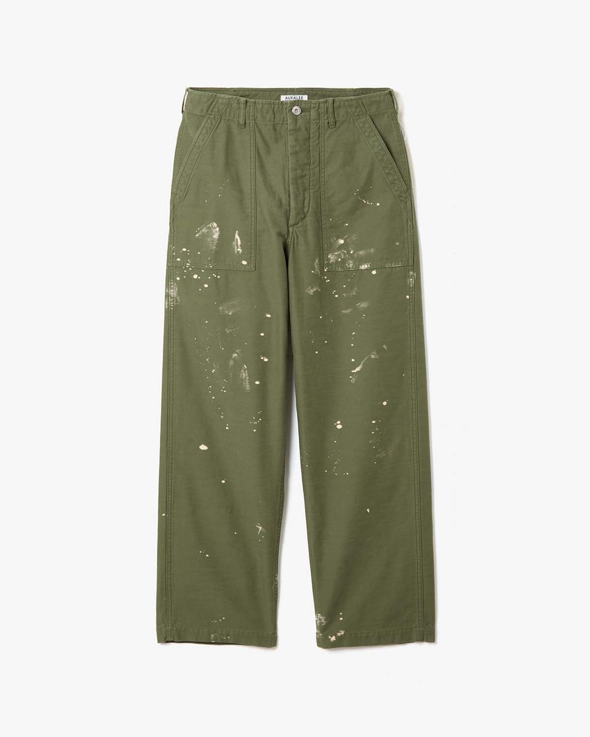 WASHED BAGGY SATIN BLEACHED BAKER PANTS