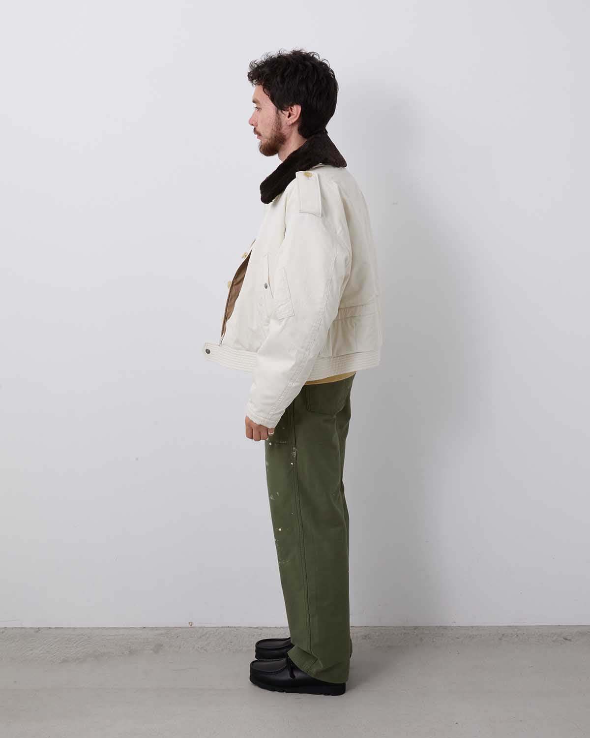 WASHED BAGGY SATIN BLEACHED BAKER PANTS