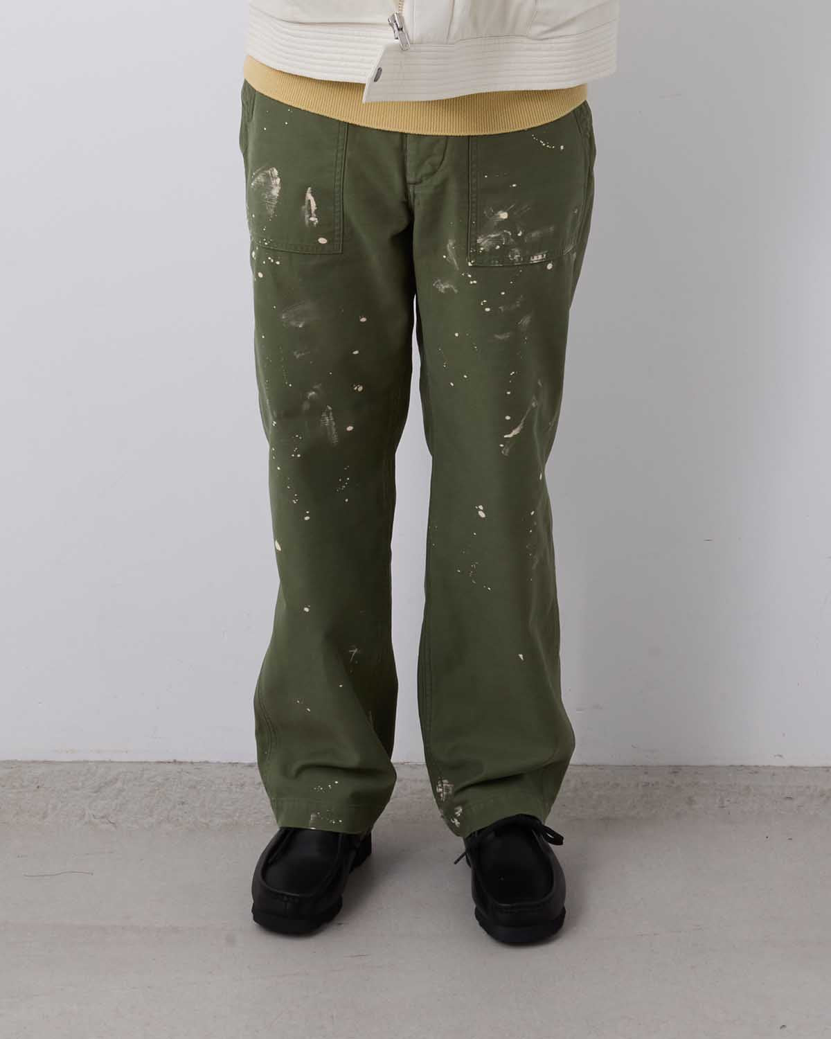 WASHED BAGGY SATIN BLEACHED BAKER PANTS