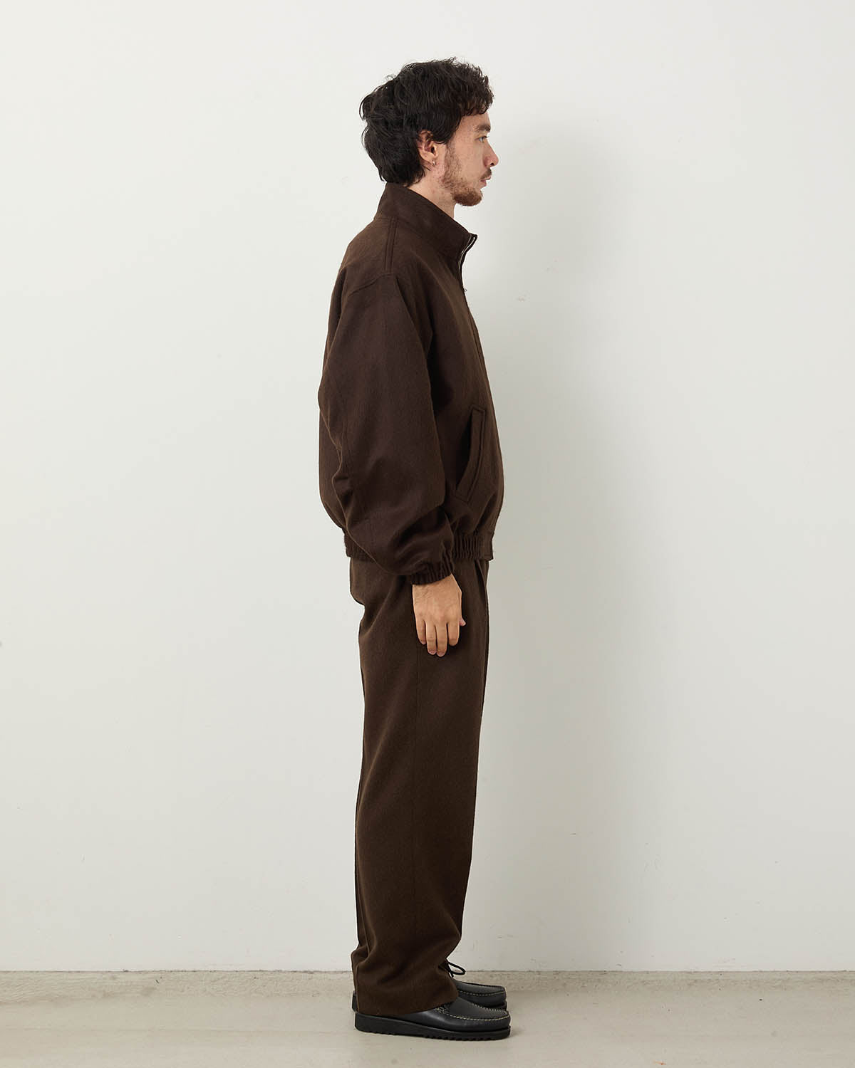 BABY CAMEL FLANNEL TWO-TUCK SLACKS