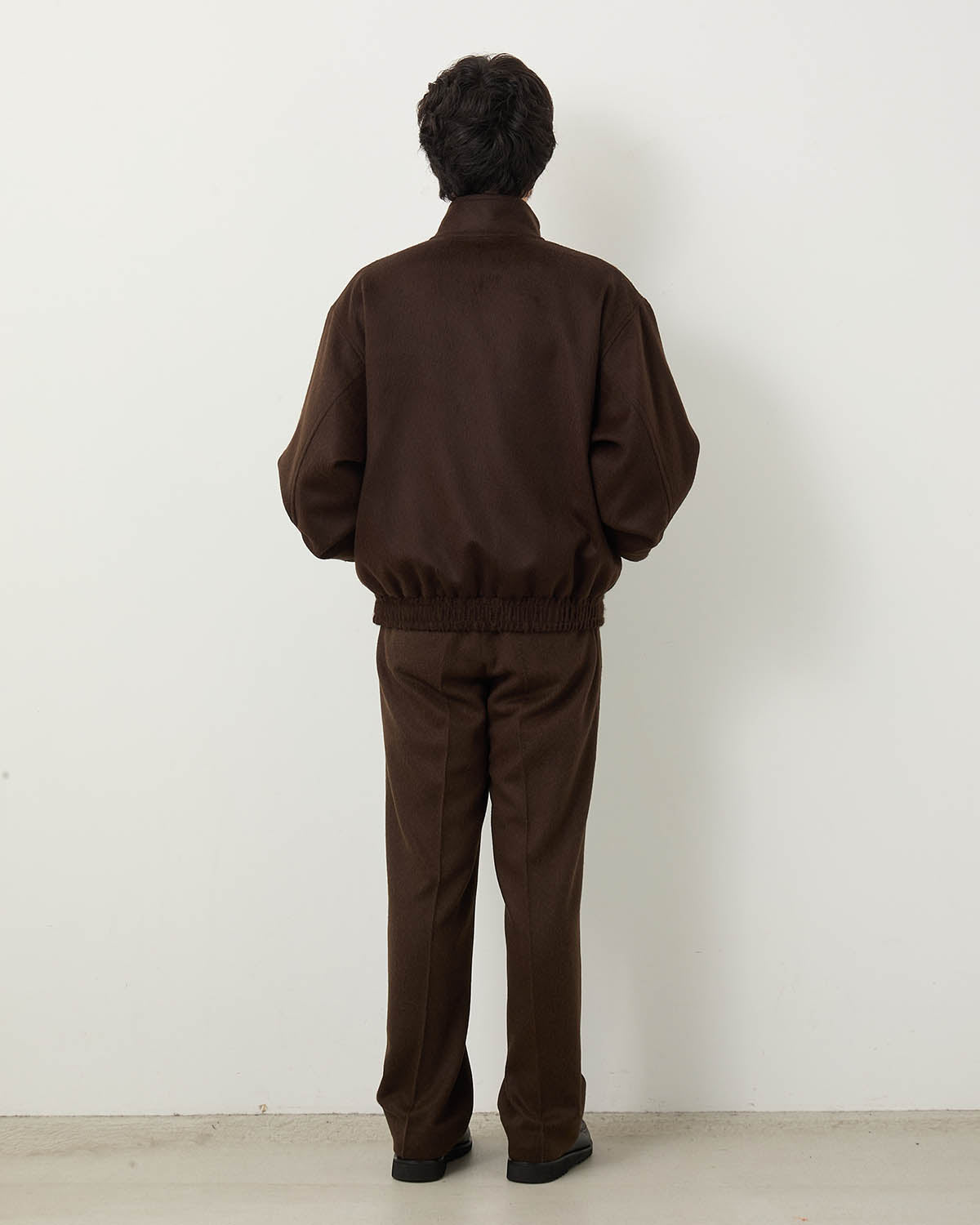 BABY CAMEL FLANNEL TWO-TUCK SLACKS