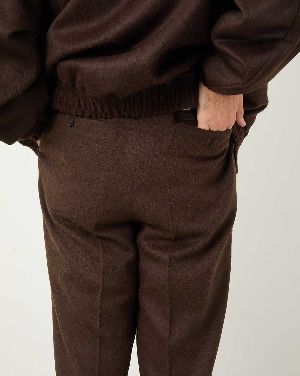 BABY CAMEL FLANNEL TWO-TUCK SLACKS