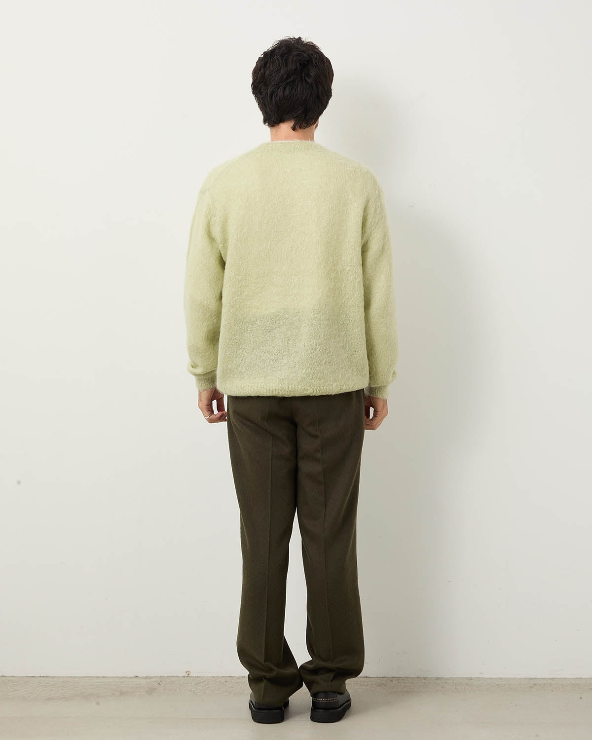 BABY CAMEL FLANNEL TWO-TUCK SLACKS