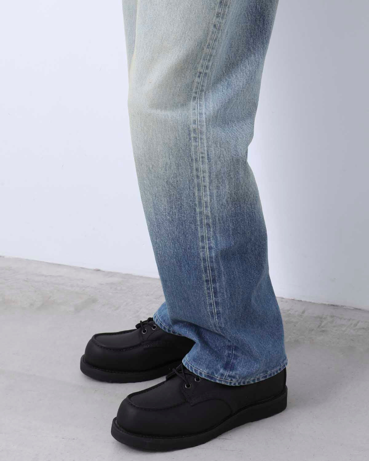 SELVEDGE FADED HEAVY DENIM WIDE PANTS