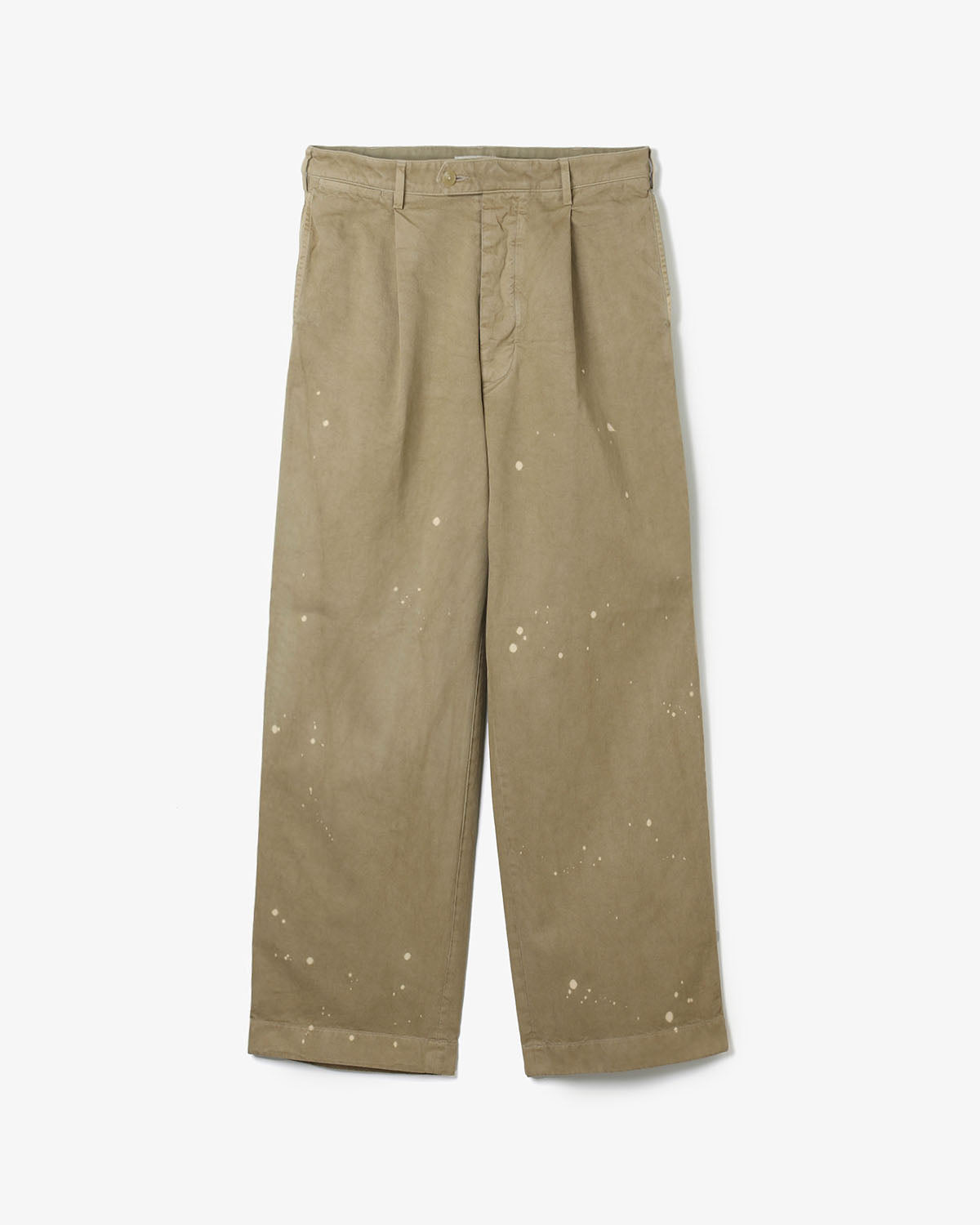 GARMENT-DYED FINX LIGHT CHINO ONE-TUCK WIDE PANTS