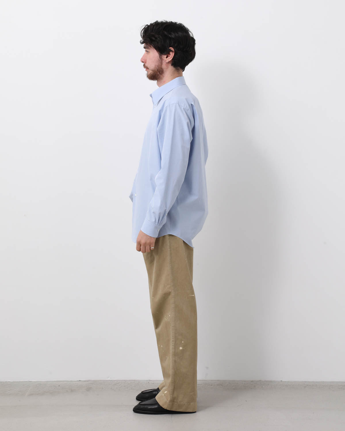GARMENT-DYED FINX LIGHT CHINO ONE-TUCK WIDE PANTS