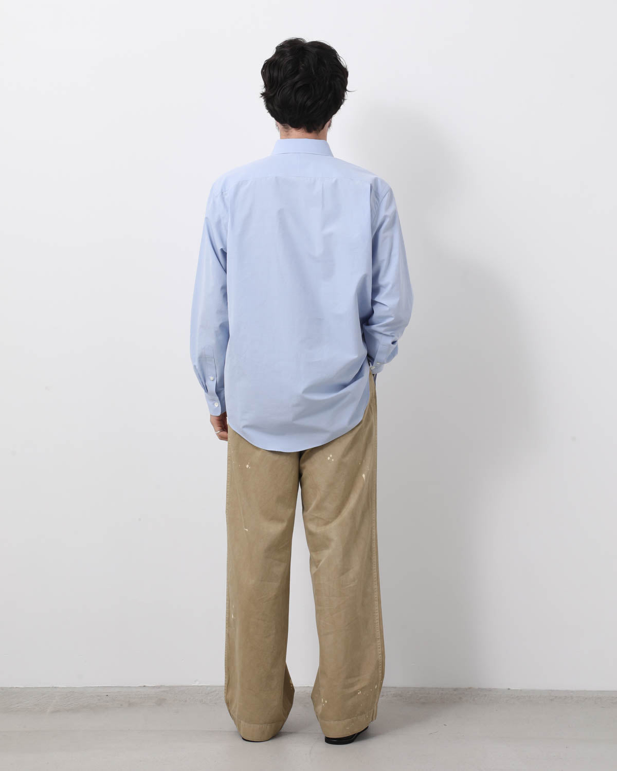 GARMENT-DYED FINX LIGHT CHINO ONE-TUCK WIDE PANTS