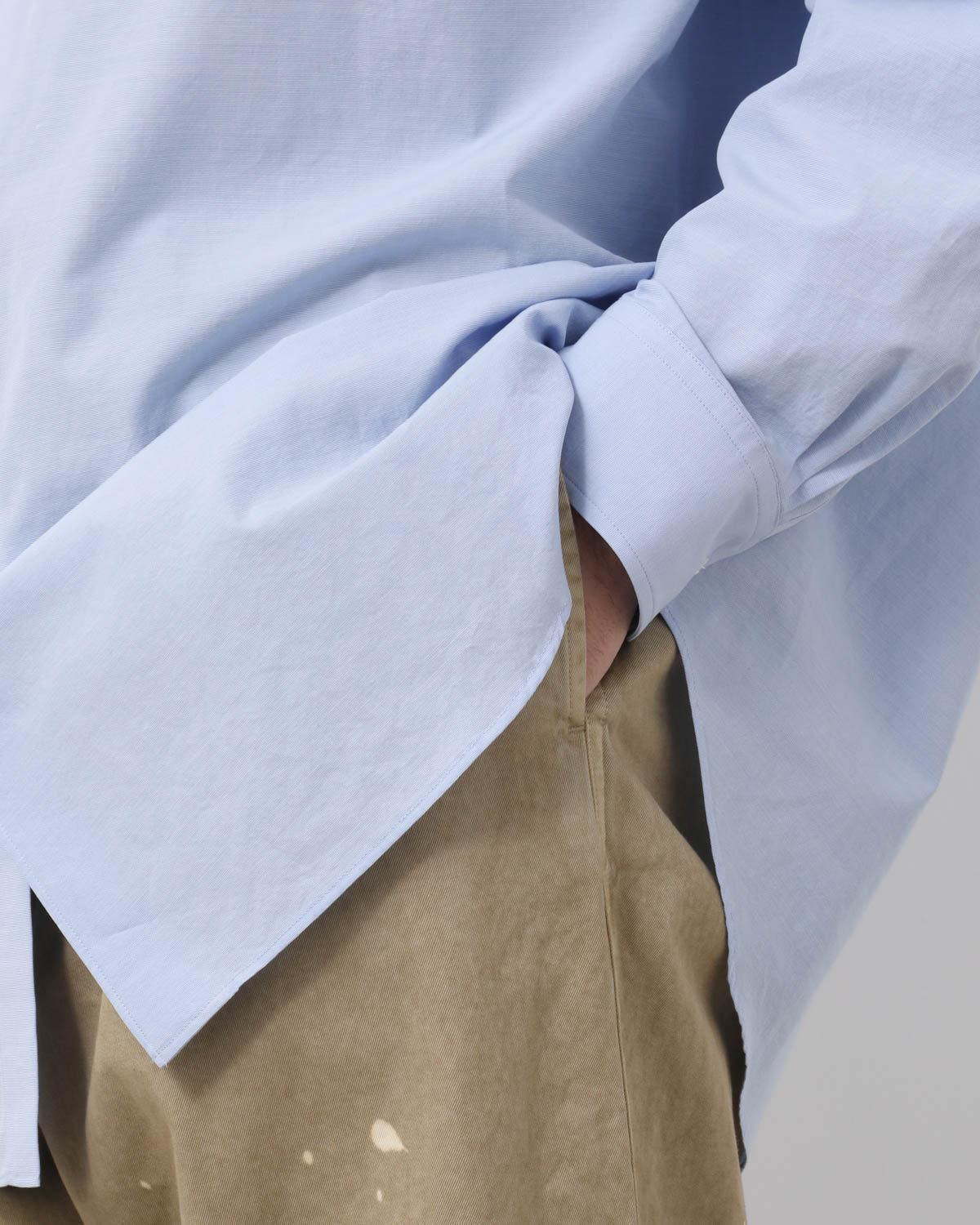 GARMENT-DYED FINX LIGHT CHINO ONE-TUCK WIDE PANTS