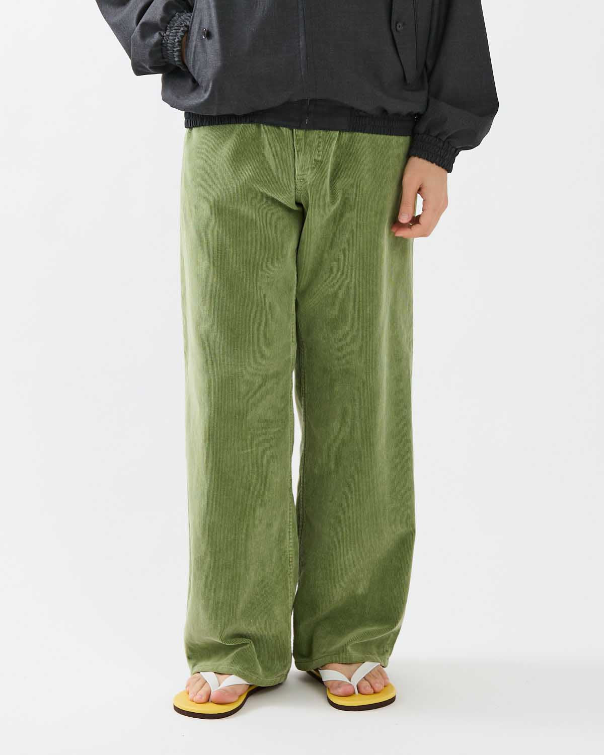 GARMENT-DYED FINX CORDUROY 5P WIDE PANTS