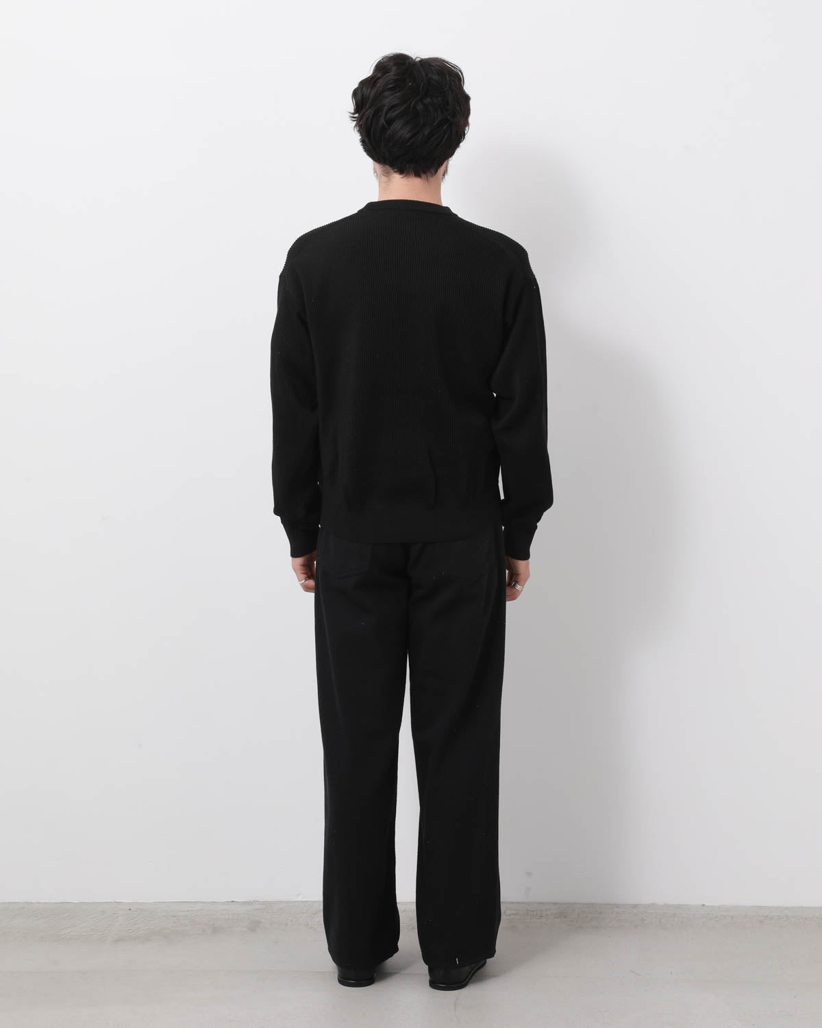 SILK NEP DENIM 5P WIDE PANTS