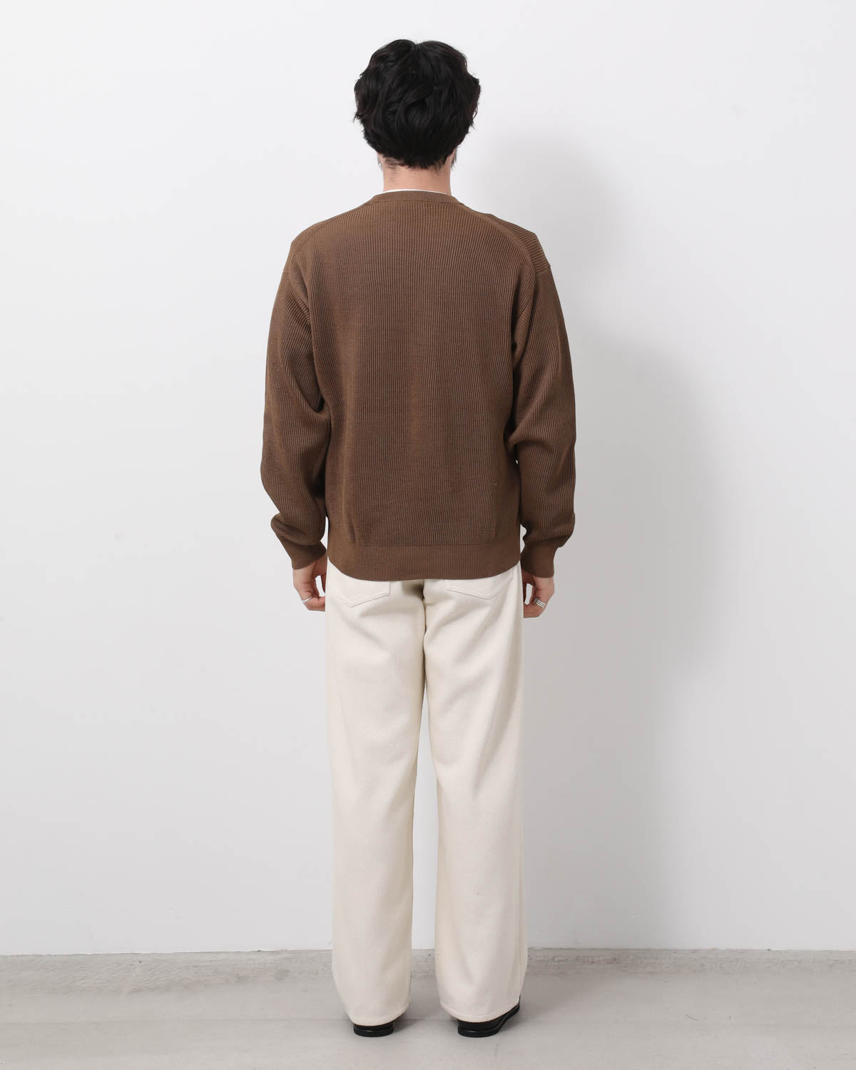 SILK NEP DENIM 5P WIDE PANTS