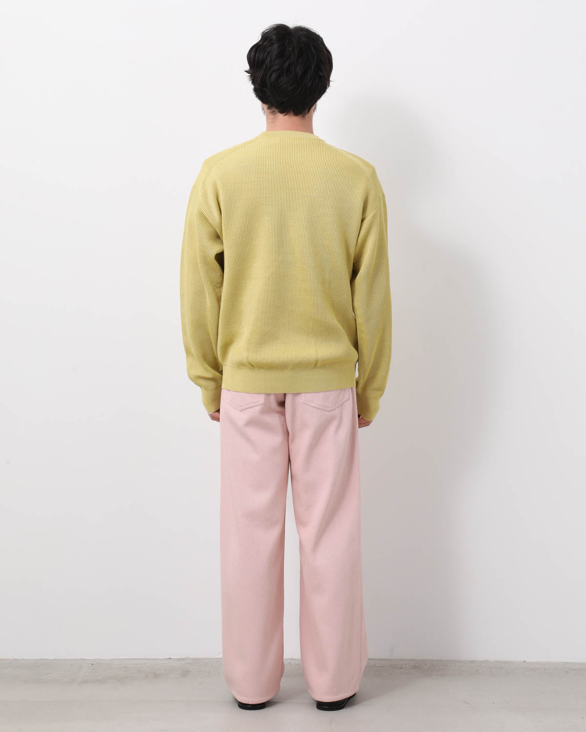 SILK NEP DENIM 5P WIDE PANTS