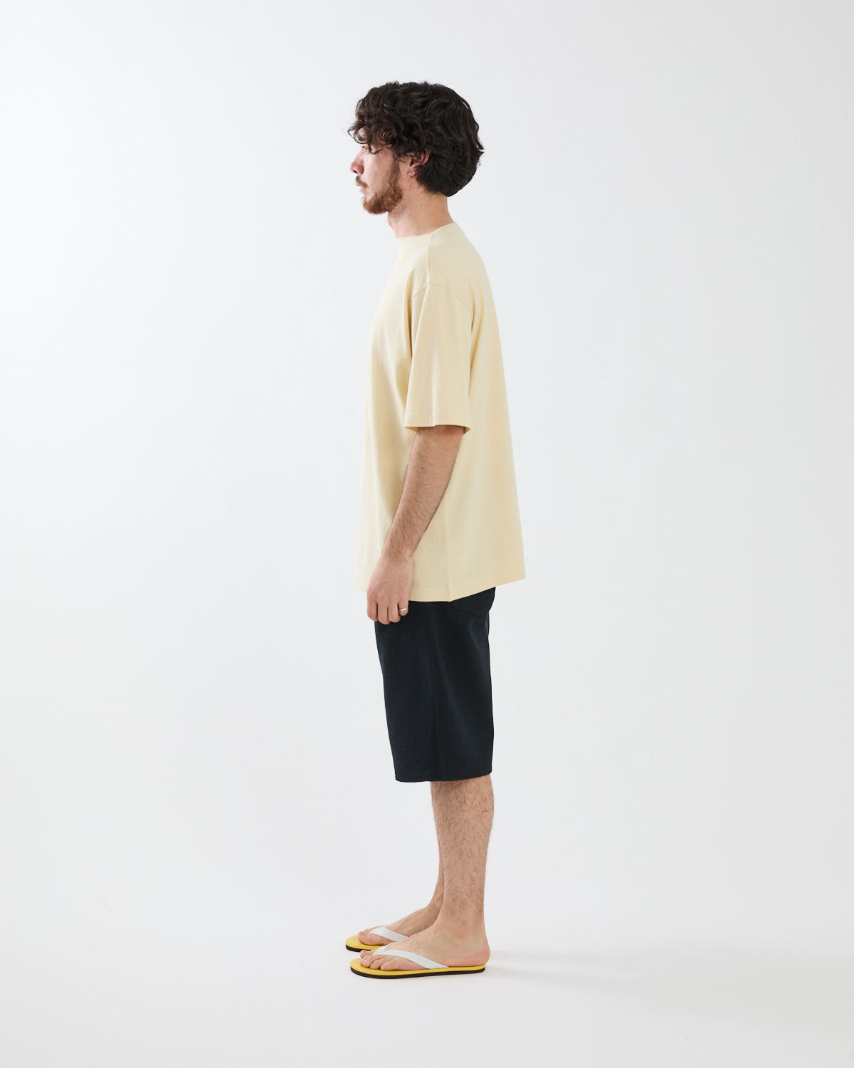 SILK NEP DENIM 5P WIDE SHORTS
