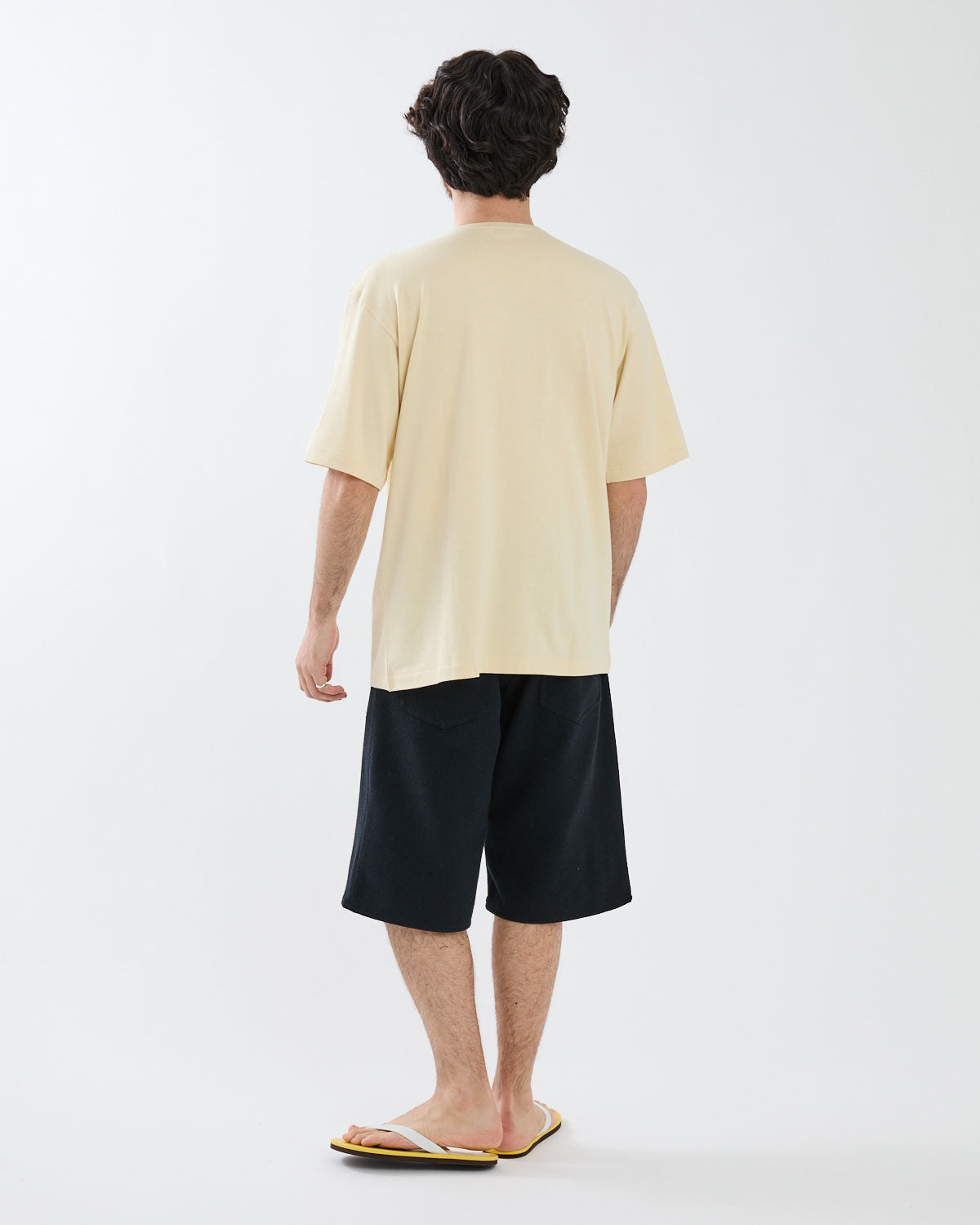 SILK NEP DENIM 5P WIDE SHORTS