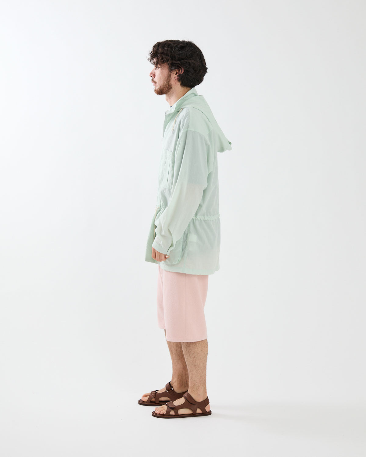 SILK NEP DENIM 5P WIDE SHORTS