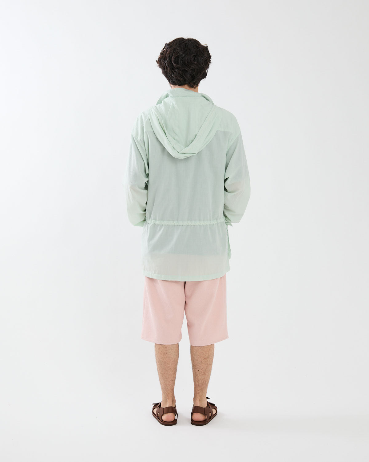 SILK NEP DENIM 5P WIDE SHORTS