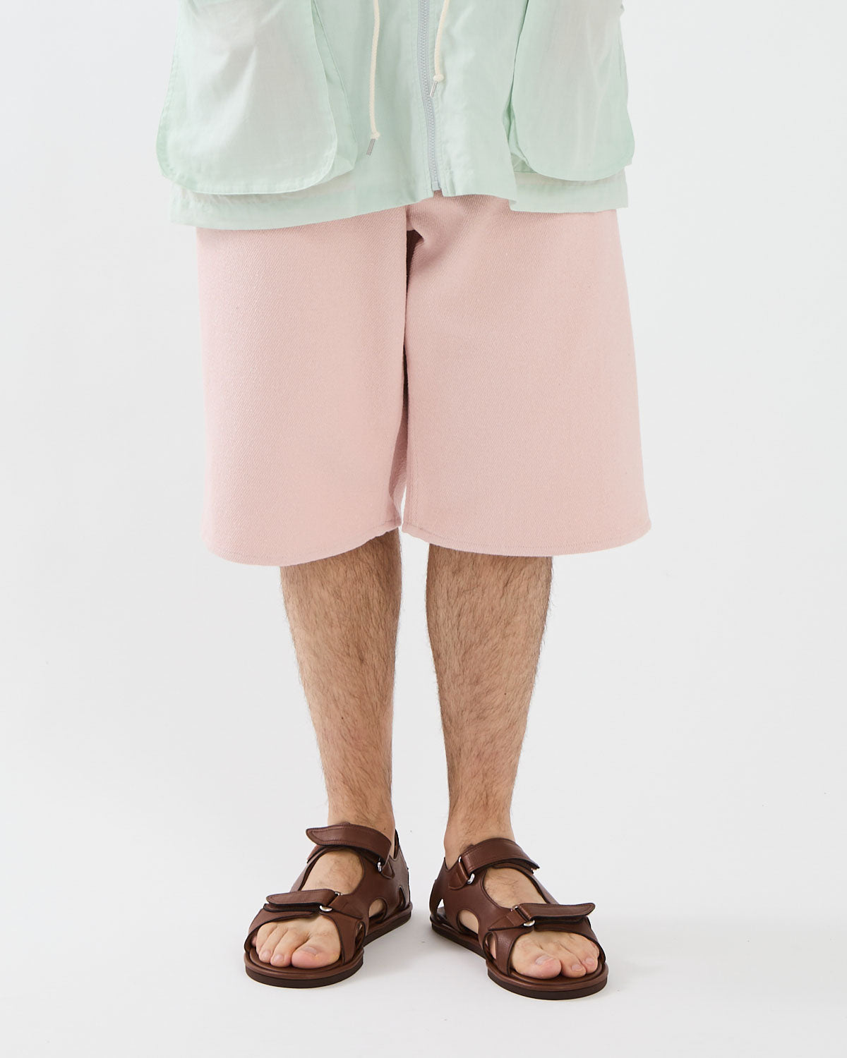 SILK NEP DENIM 5P WIDE SHORTS