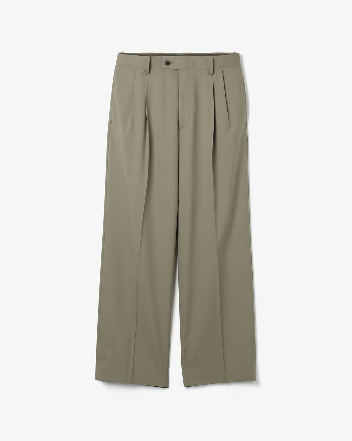 ULTRA FINE TROPICAL WOOL TWO-TUCK SLACKS