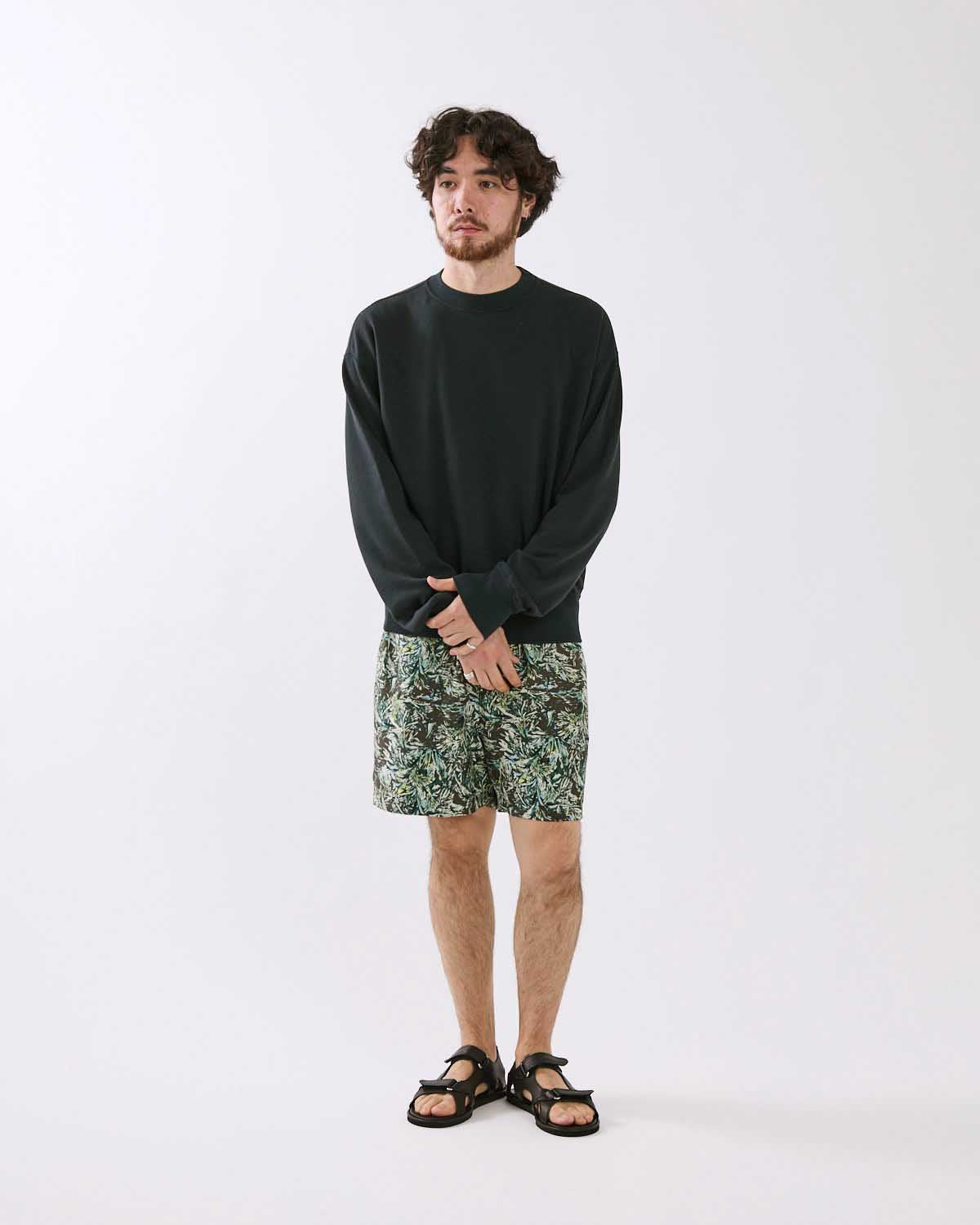 PRINTED AIRY SILK SHORTS