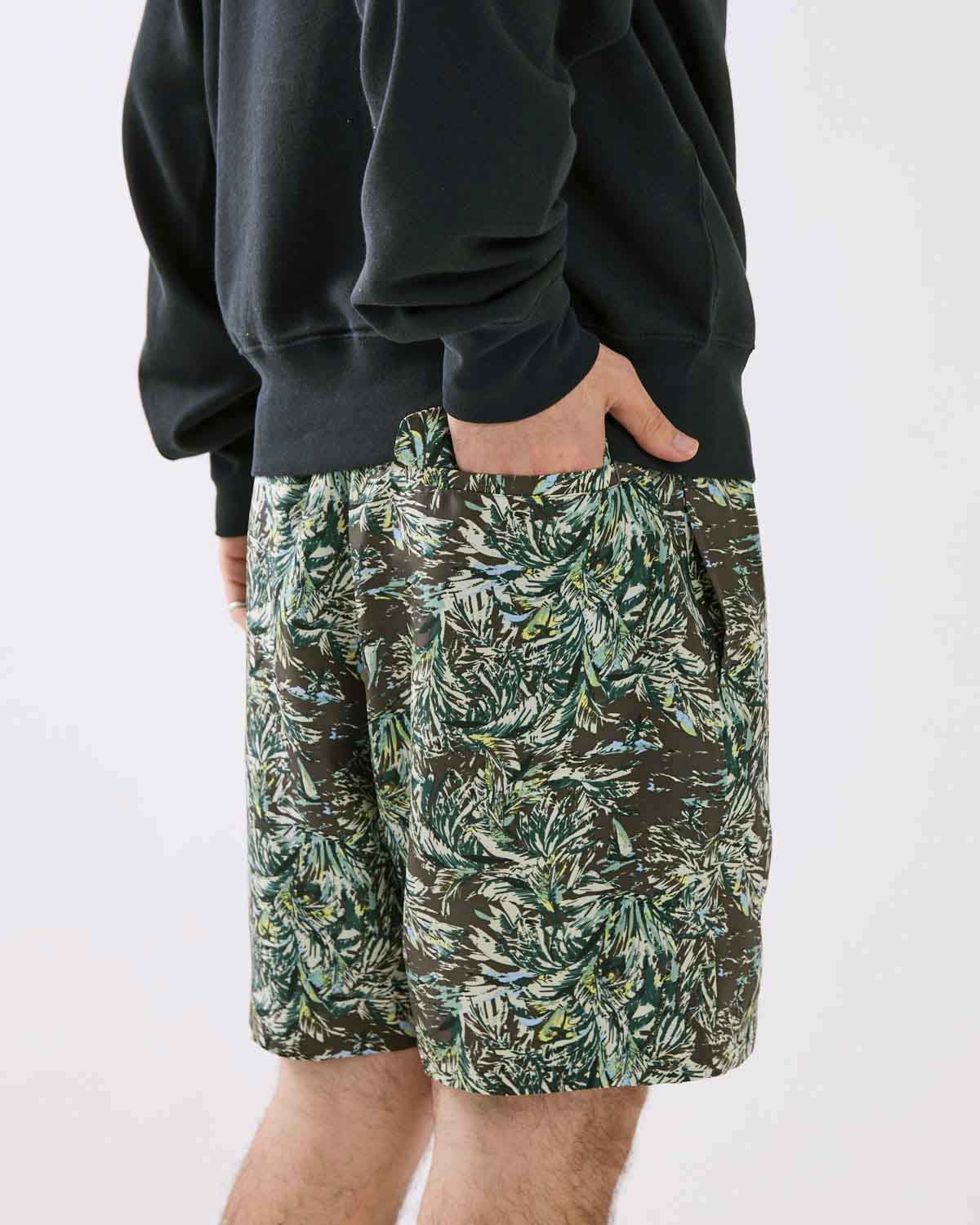 PRINTED AIRY SILK SHORTS