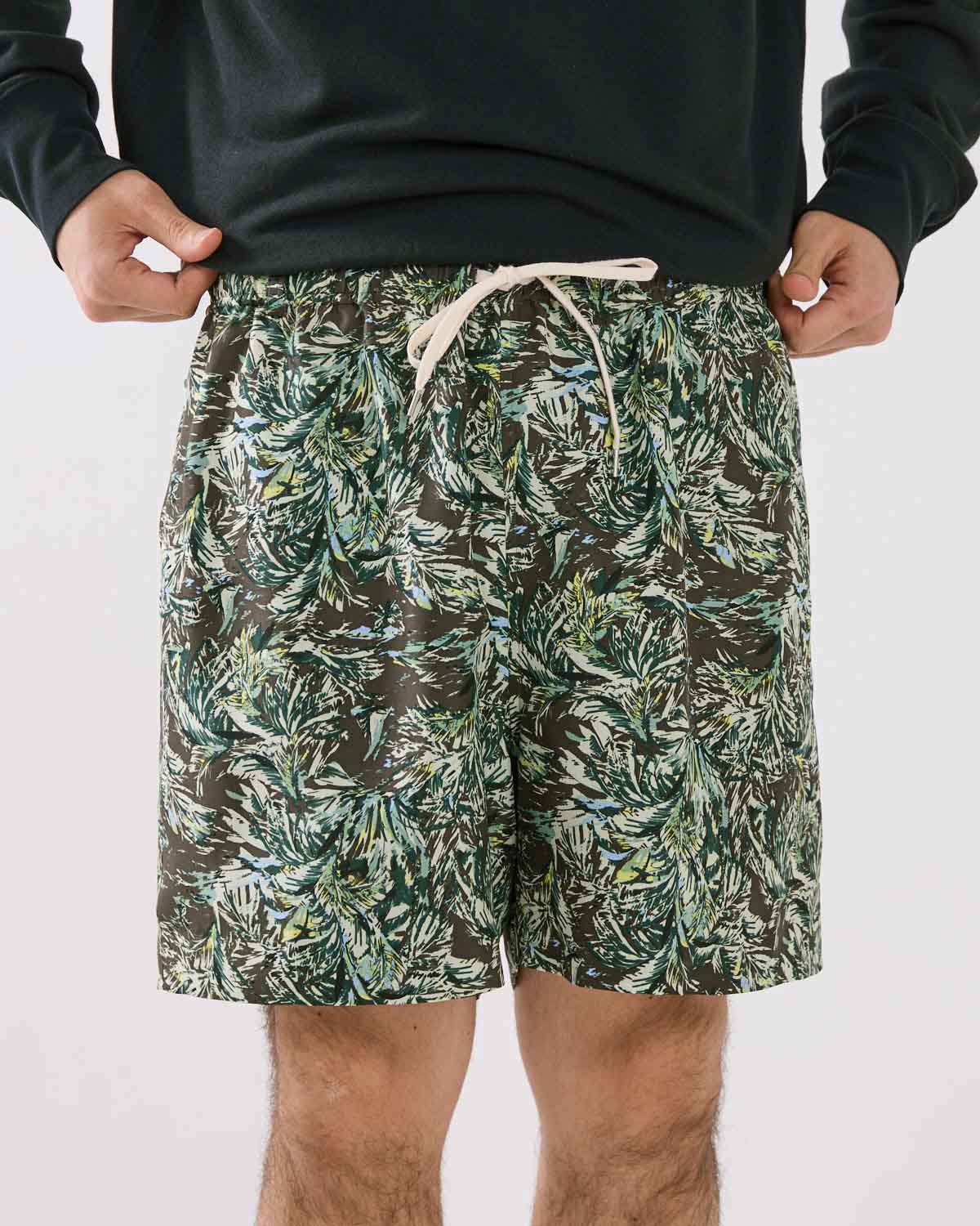 PRINTED AIRY SILK SHORTS