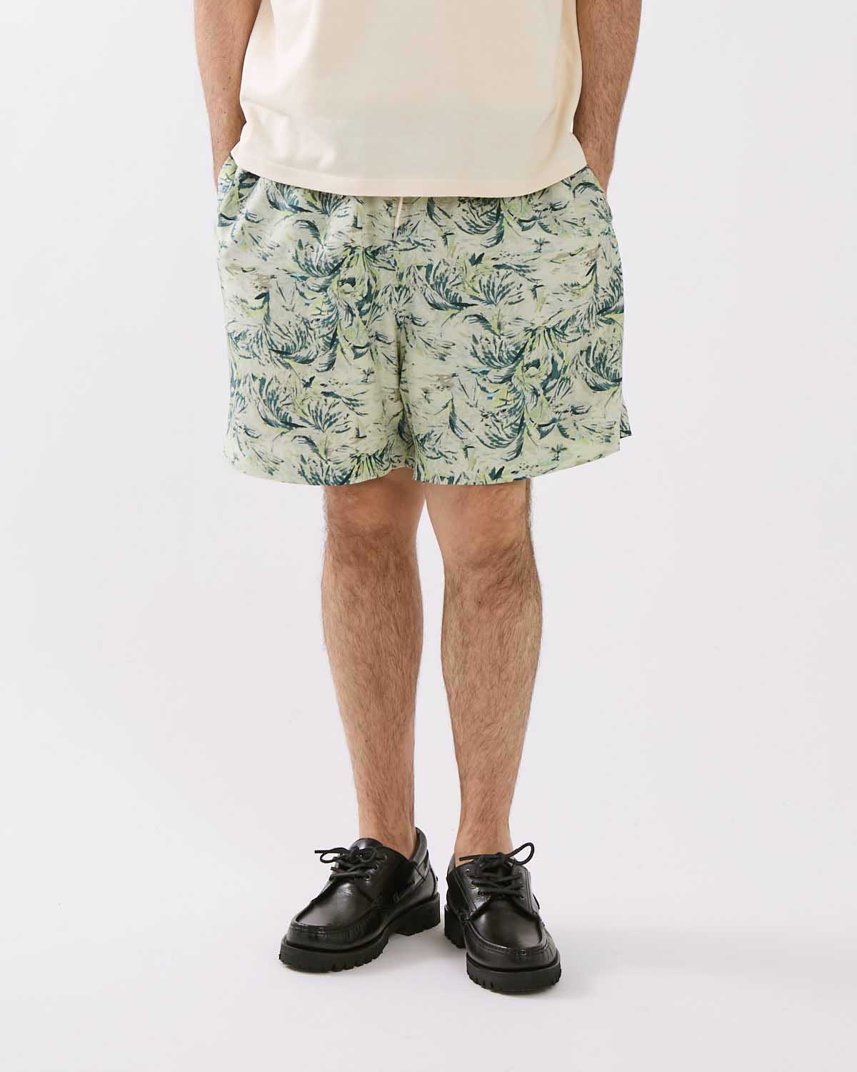 PRINTED AIRY SILK SHORTS