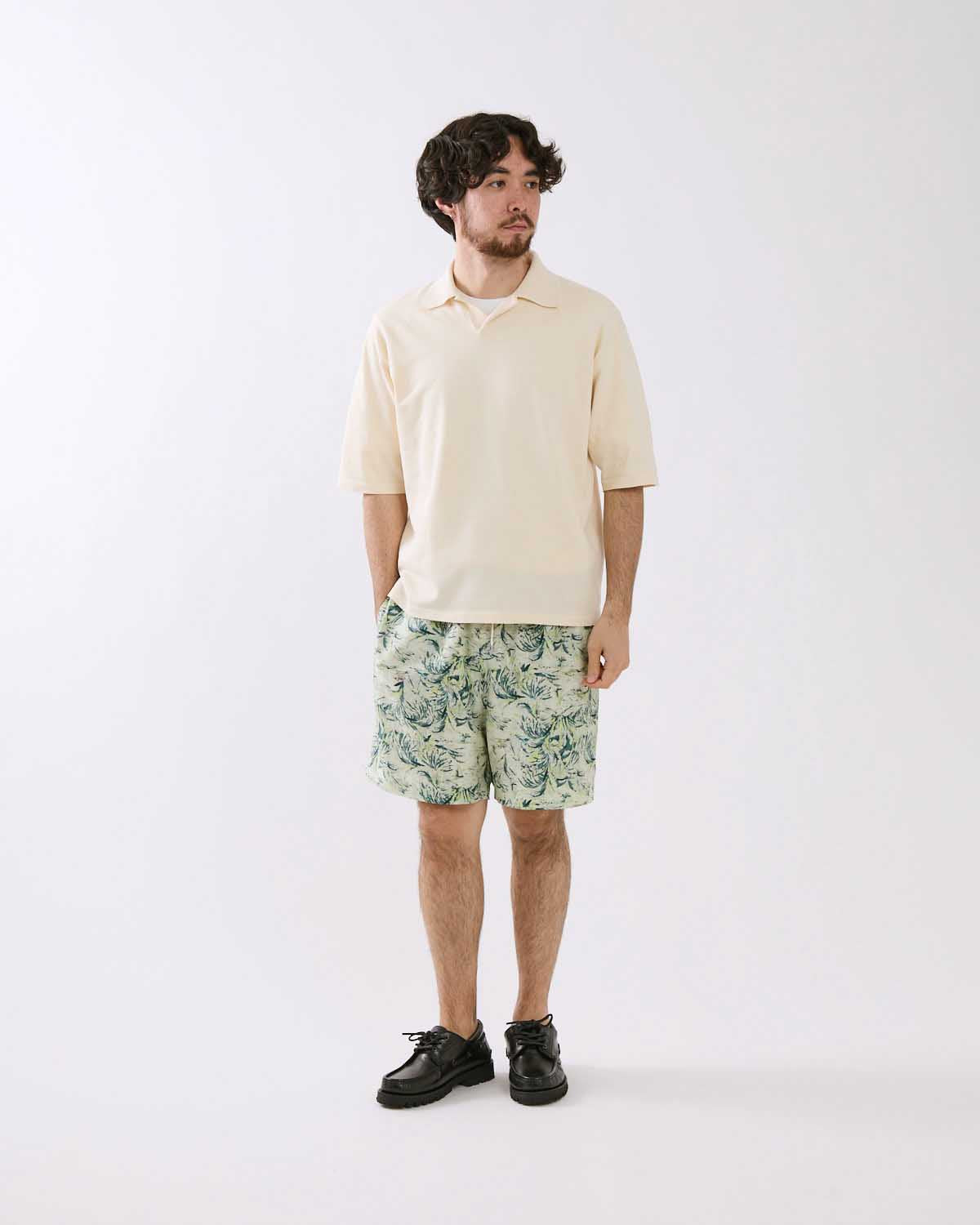 PRINTED AIRY SILK SHORTS