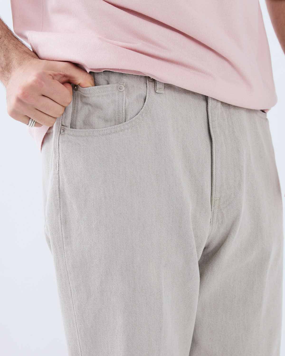 FADED HARD TWIST BROWN DENIM 5P PANTS