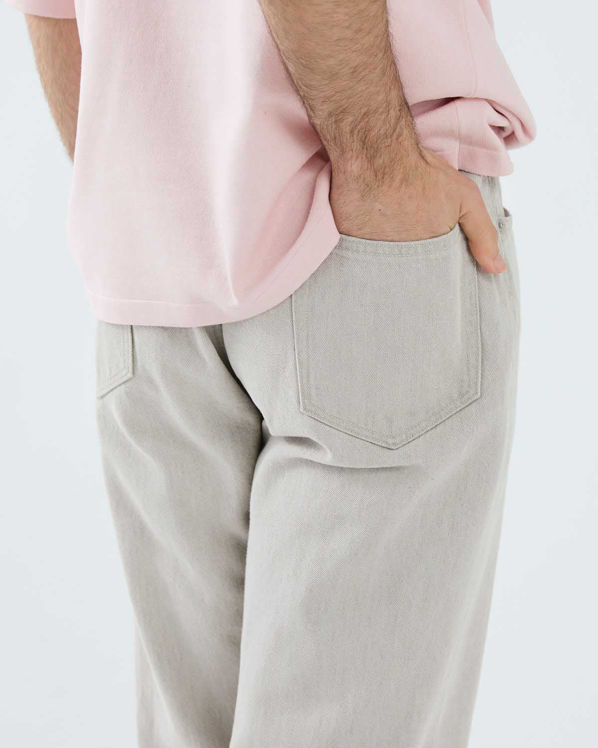 FADED HARD TWIST BROWN DENIM 5P PANTS