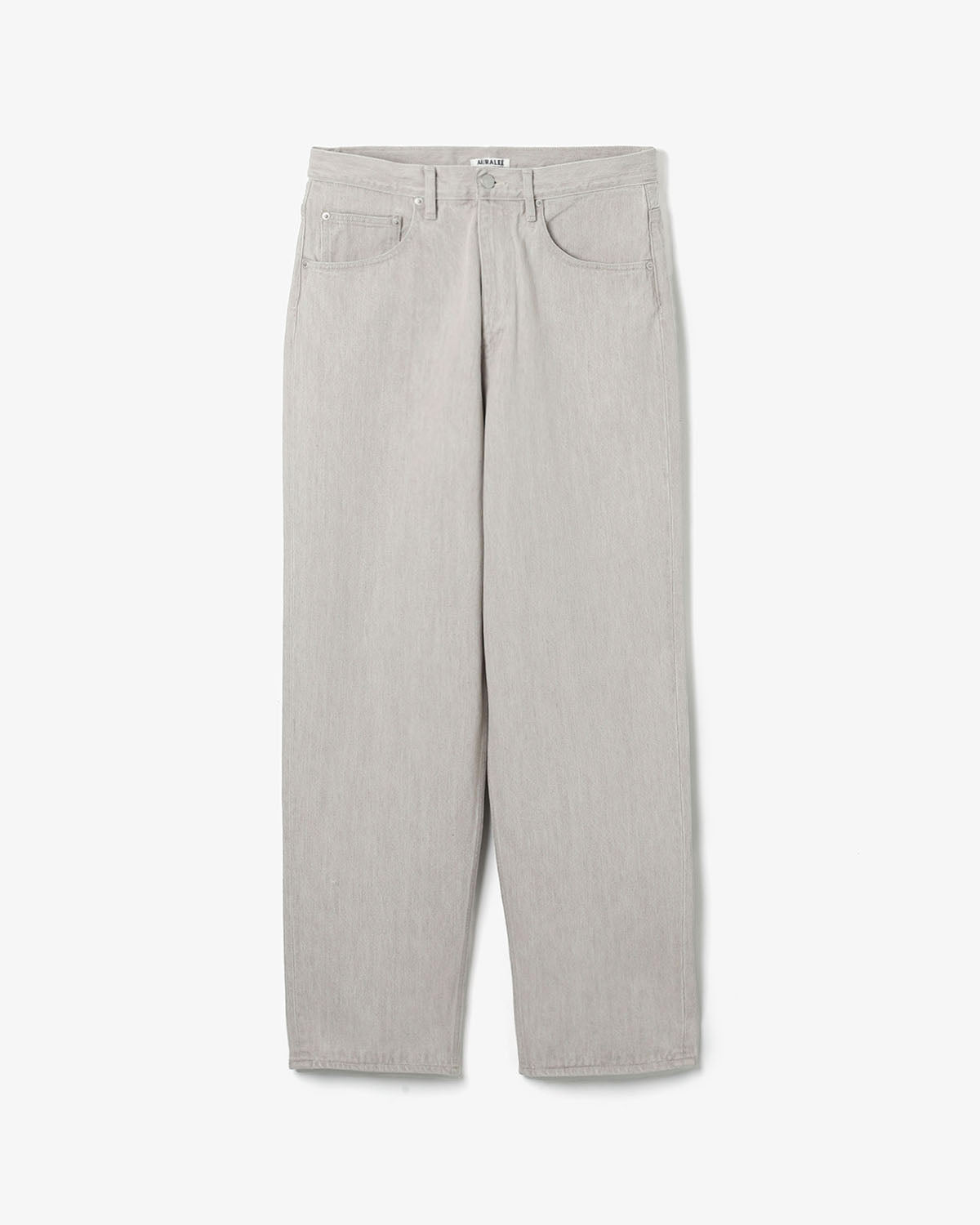 FADED HARD TWIST BROWN DENIM WIDE PANTS