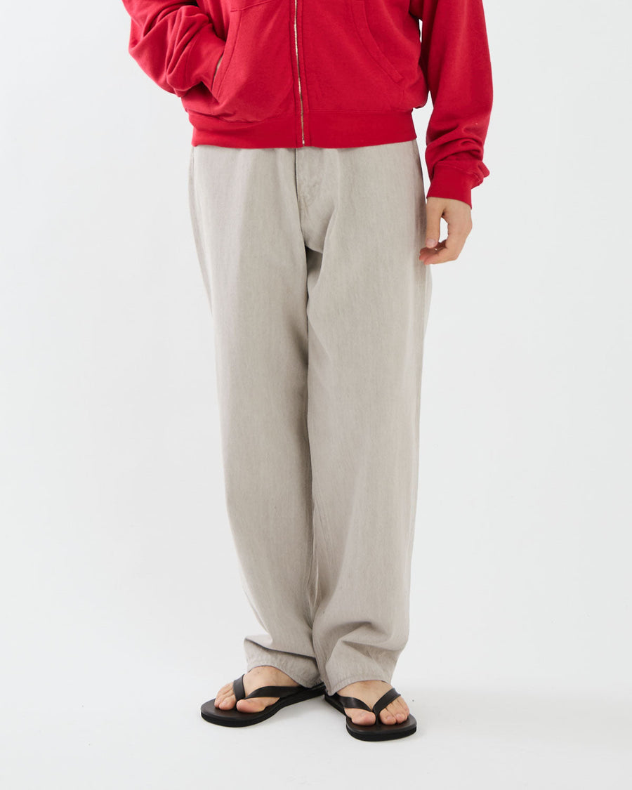 FADED HARD TWIST BROWN DENIM WIDE PANTS – COVERCHORD