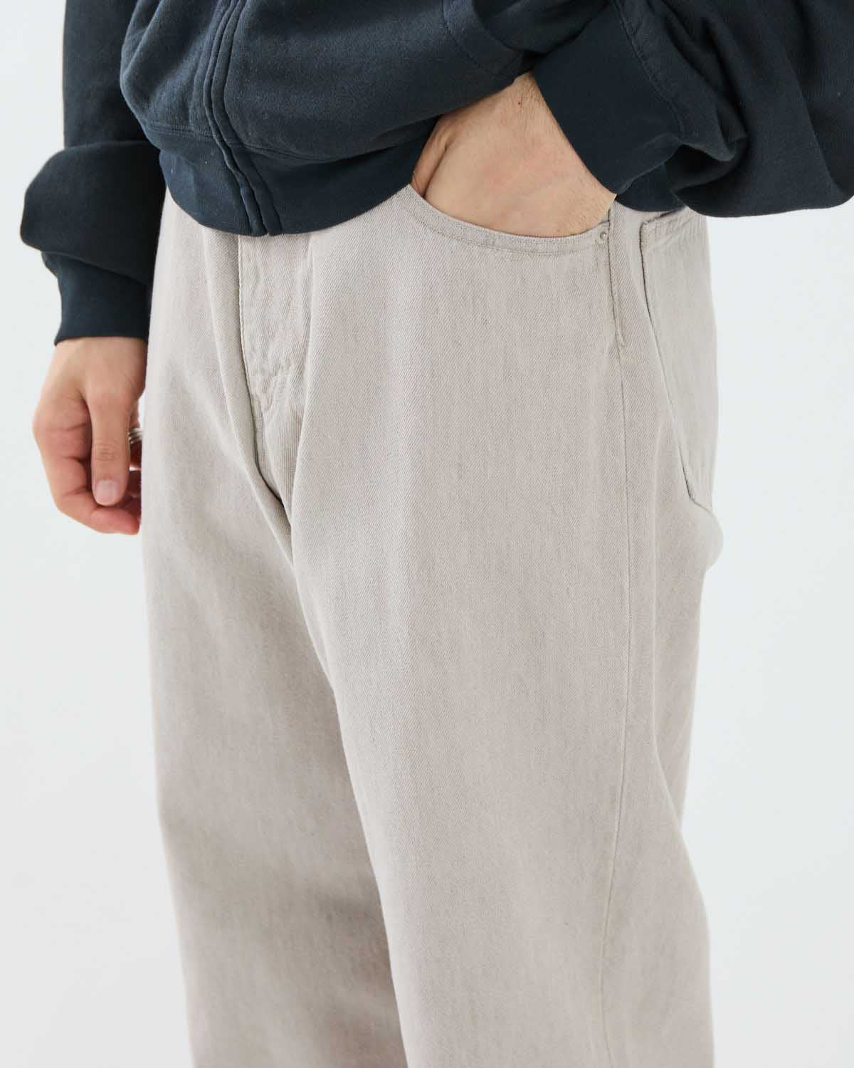 FADED HARD TWIST BROWN DENIM WIDE PANTS – COVERCHORD