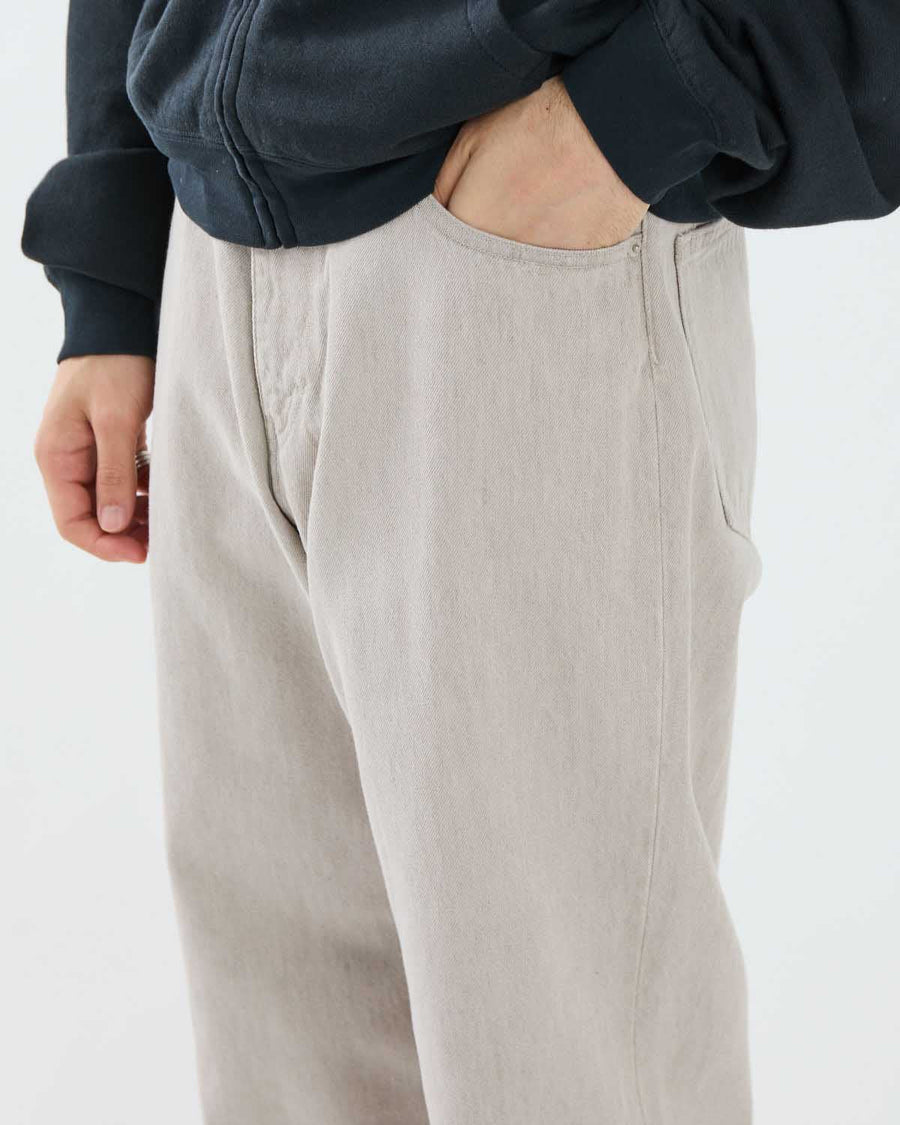 FADED HARD TWIST BROWN DENIM WIDE PANTS – COVERCHORD