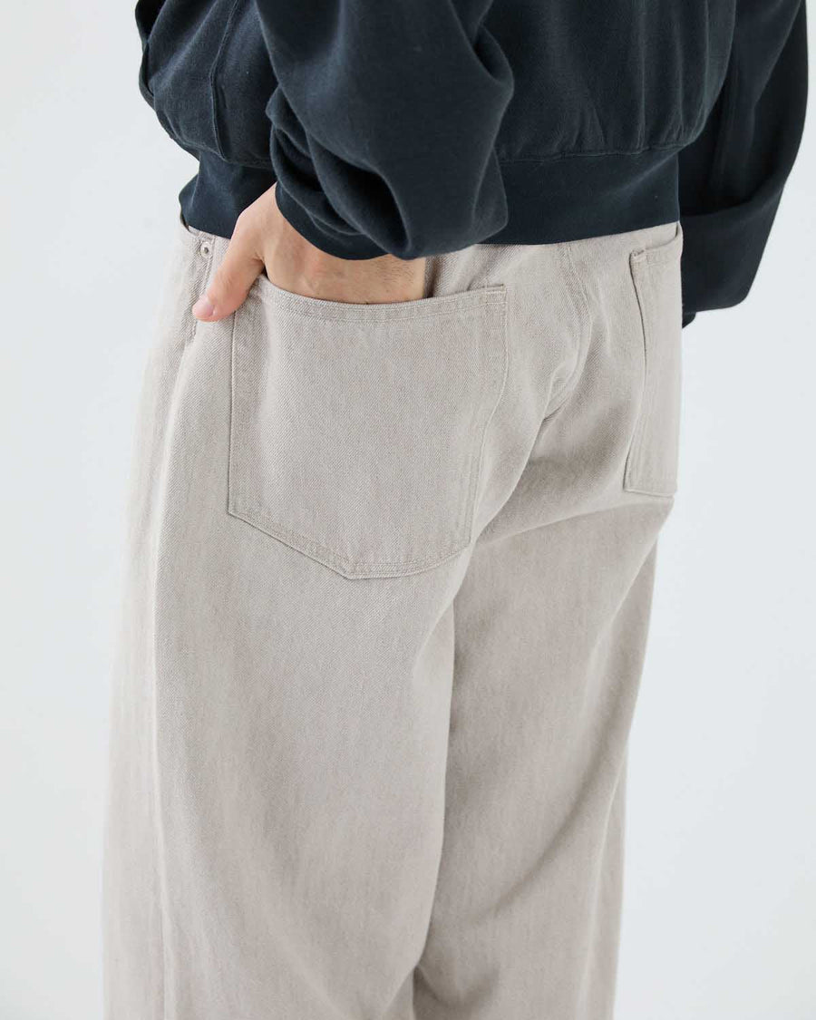 FADED HARD TWIST BROWN DENIM WIDE PANTS – COVERCHORD