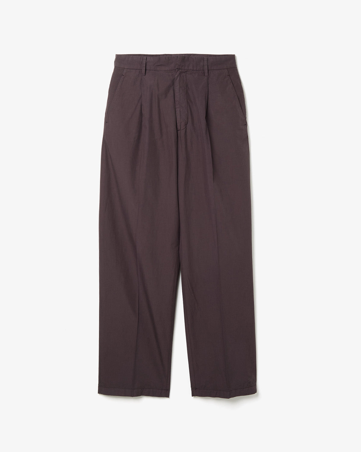 GARMENT-DYED FINX SHUTTLE WEATHER ONE-TUCK SLACKS