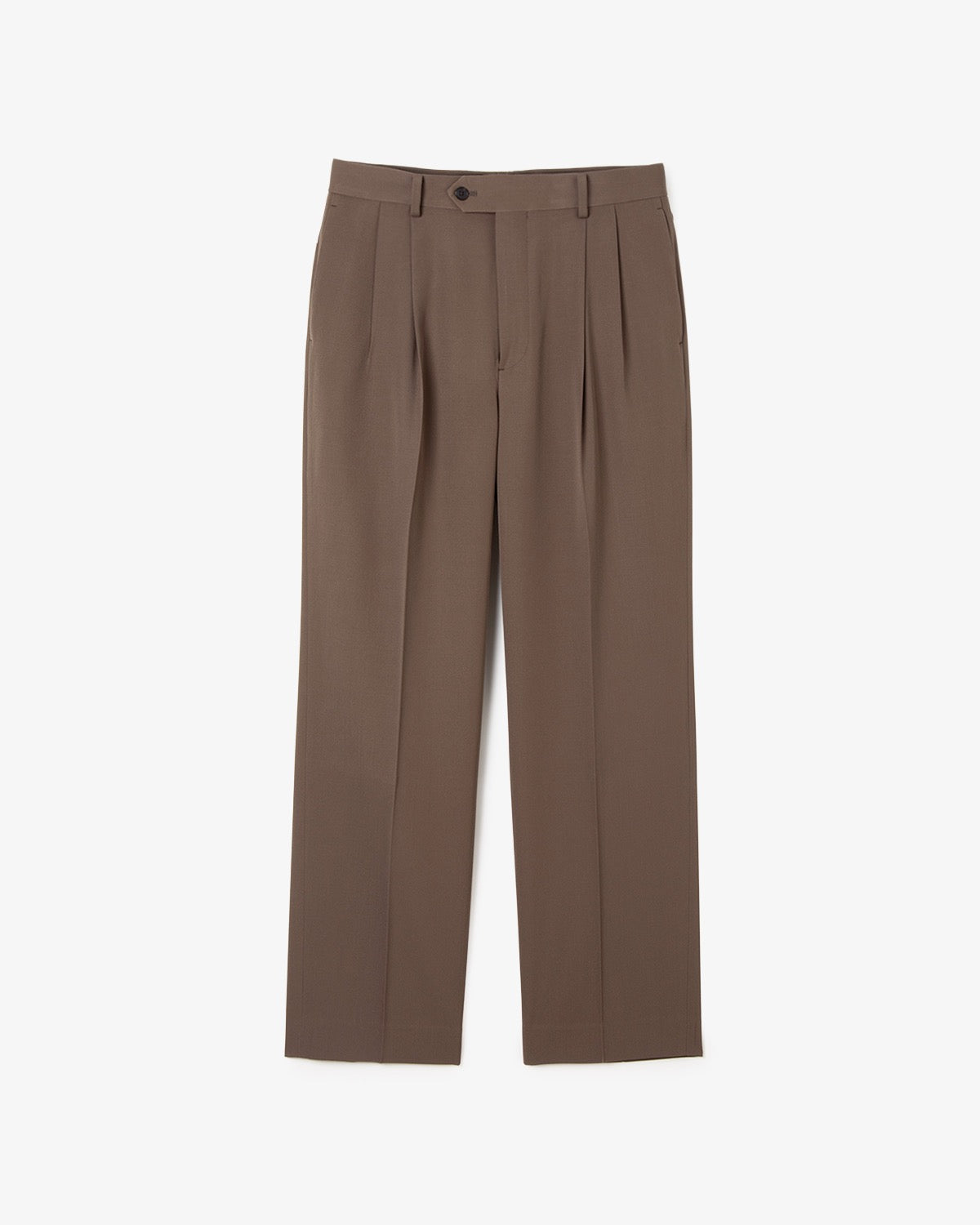 LIGHT WOOL MAX GABARDINE TWO-TUCK SLACKS