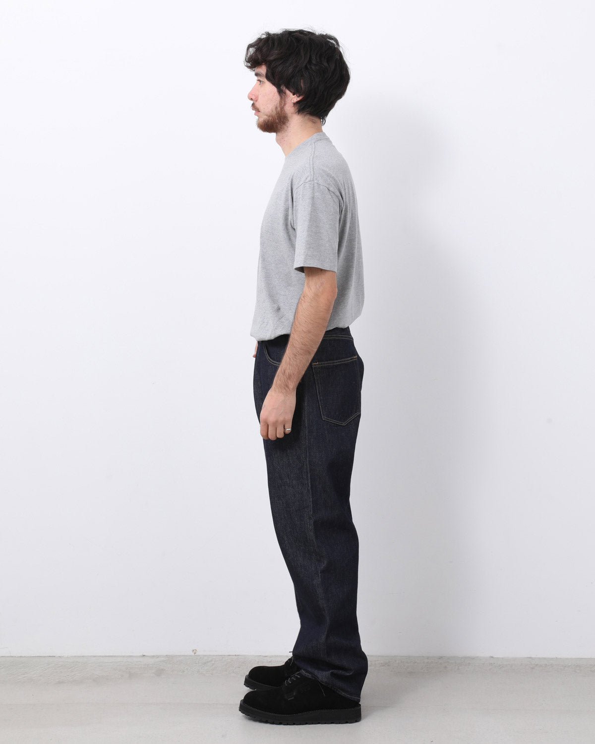 HARD TWIST DENIM WIDE PANTS