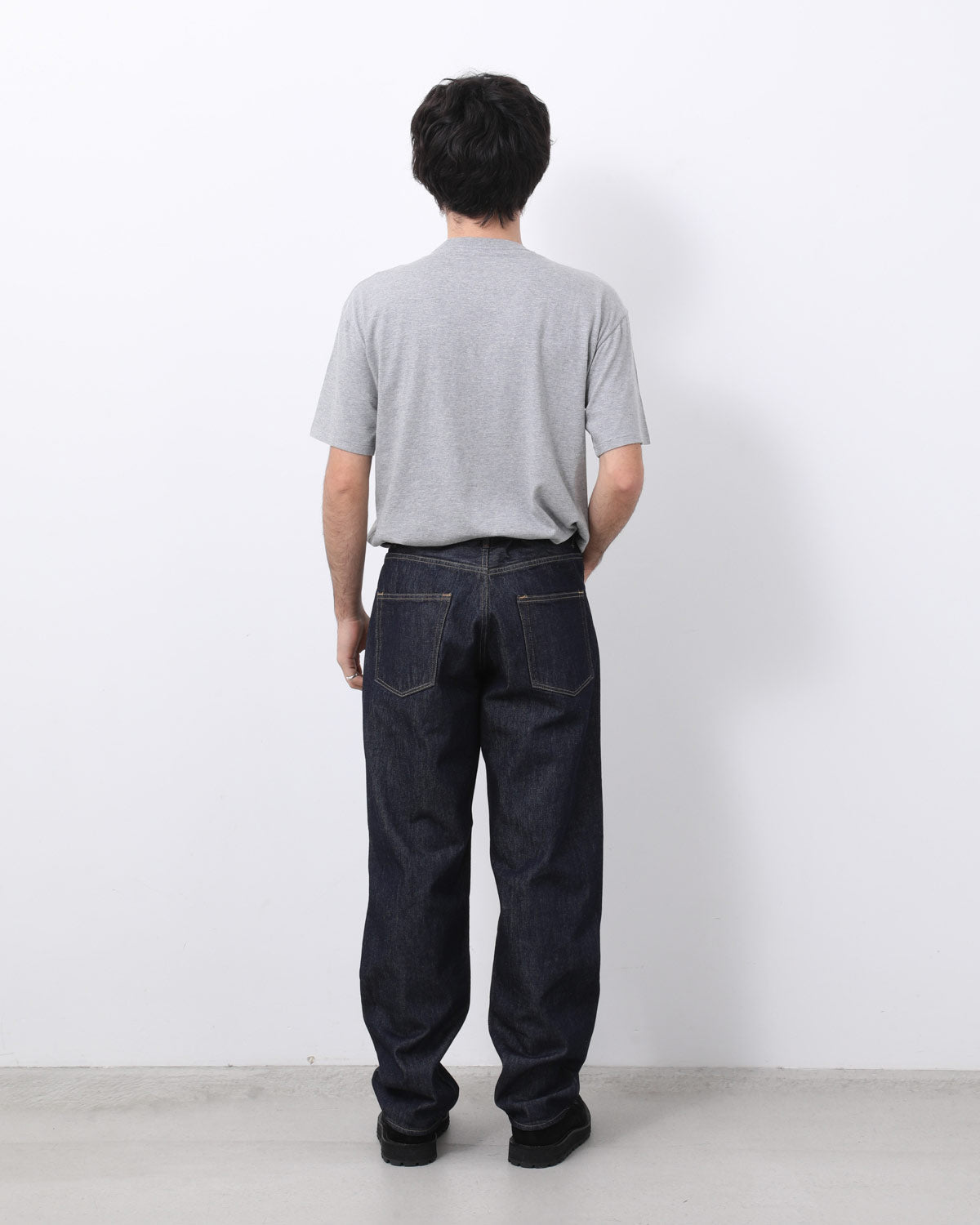 HARD TWIST DENIM WIDE PANTS